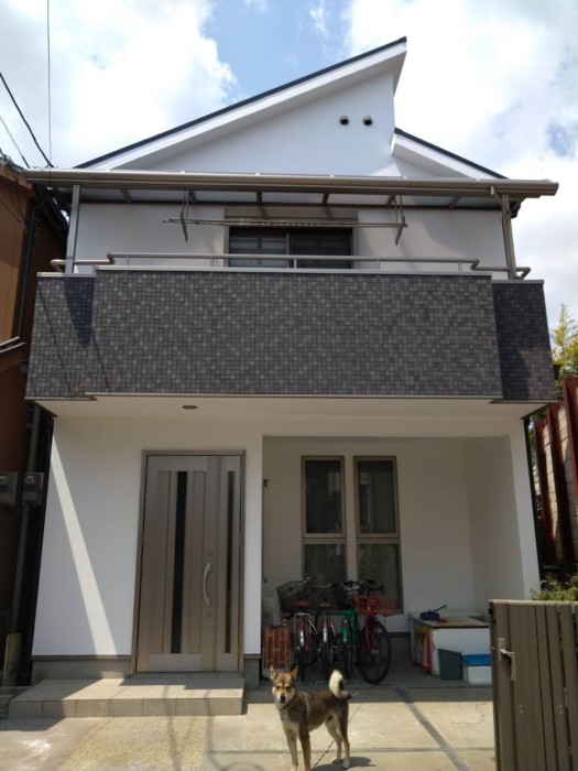 【外壁漆喰塗り　施工後】